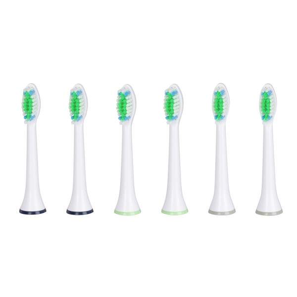 Udskiftelige soniske tandbørstehoveder 6-pakke
