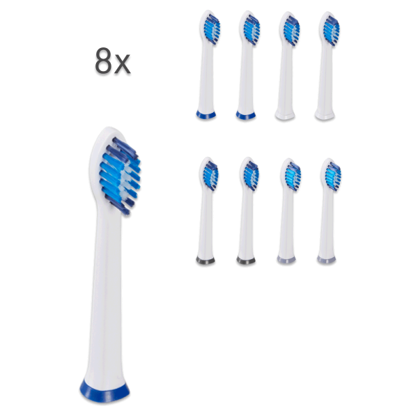 Replacement sonic toothbrush heads 8-pack